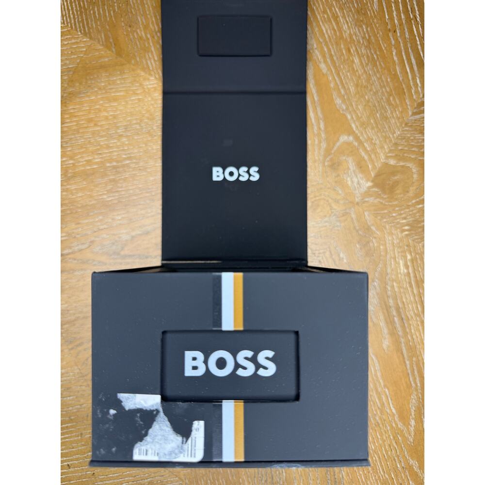 Hugo Boss Mens Watch Blue Dial Mesh Stainless Steel Bracelet Date Quartz New Box - Picture 5 of 7